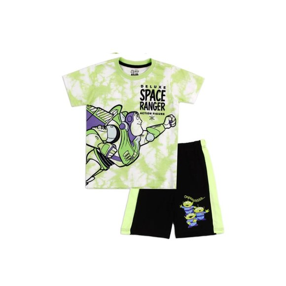 Disney Pixar Toy Story Boys 2-Piece Short Set | Buzz Lightyear T-Shirt & Shorts - Picture 2 of 3